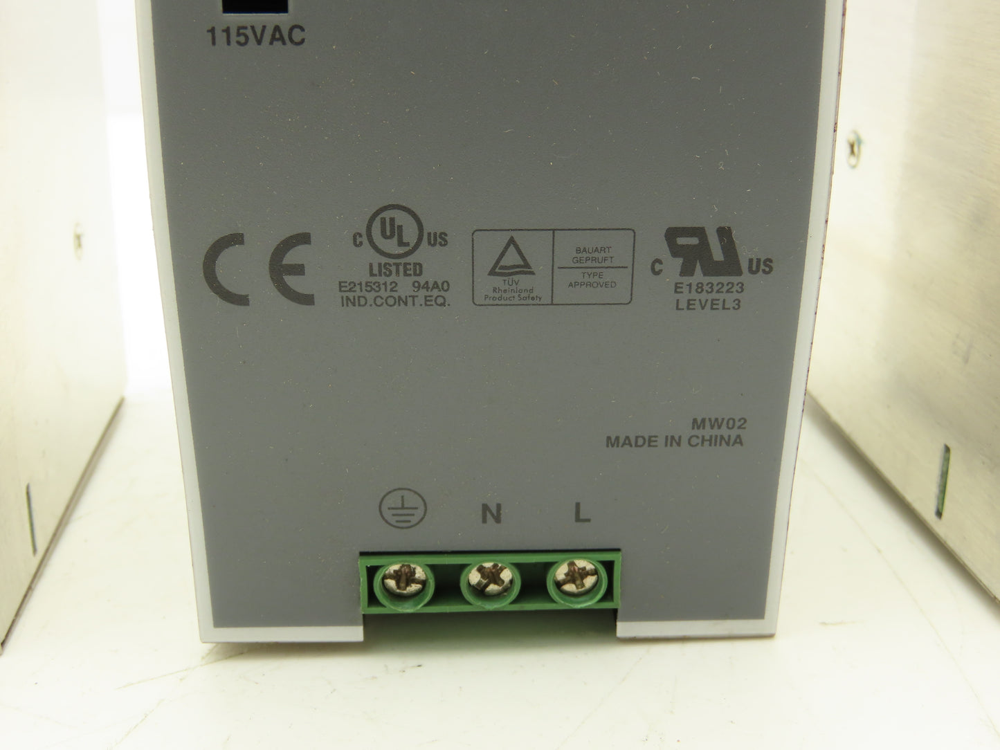 Mean Well DR-120-24 Power Supply 1PH 120VAC 3.3A/240VAC 2A In 24VDC 5A Lot of 4