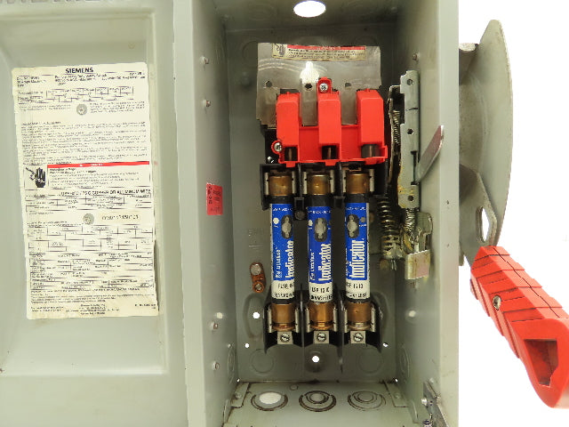 Siemens Fusible Heavy Duty Safety Disconnect Switch 30A 600VAC 3 Pole