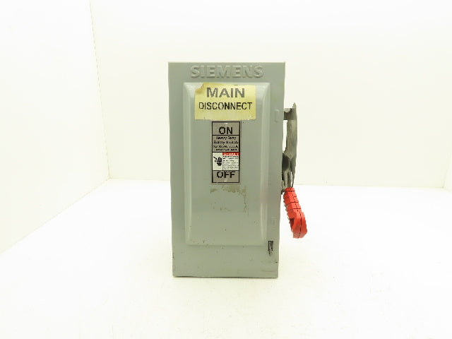 Siemens Fusible Heavy Duty Safety Disconnect Switch 30A 600VAC 3 Pole