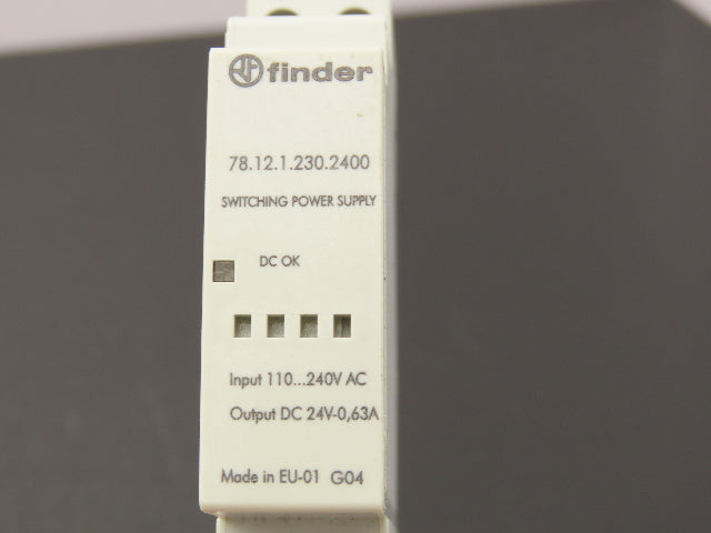 Finder 78.12.1.230.2400 Power Supply 110-240VDC In 24VDC 0.63A Out