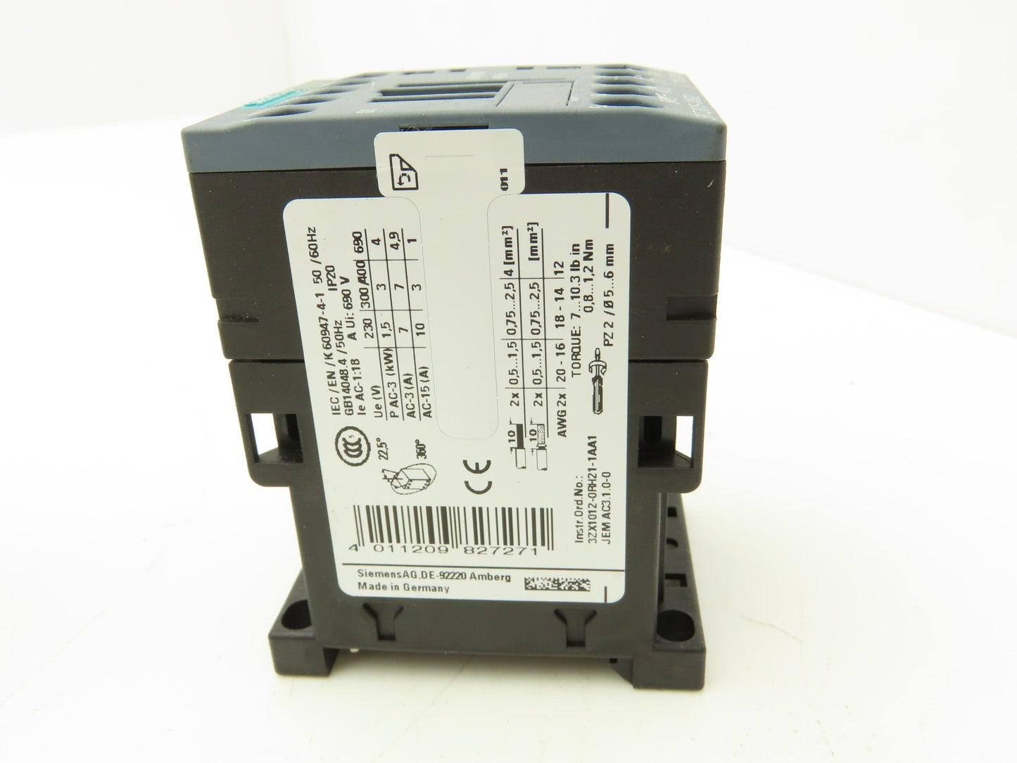 Siemens 3RT2015-1AF02 Contactor 7.5HP 3PH 575VAC 20A 2NC Lot of 6