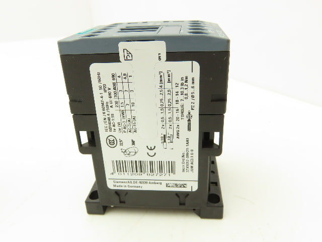 Siemens 3RT2015-1AF02 Contactor 7.5HP 3PH 575VAC 20A 2NC Lot of 6
