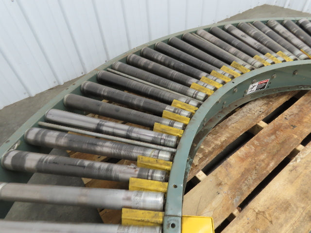 Hytrol 90° Curve Accumulation Roller Conveyor 24"W 21"BF Slave Belt Drive 9' 6"