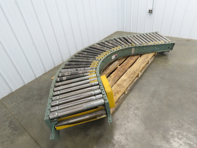 Hytrol 90° Curve Accumulation Roller Conveyor 24"W 21"BF Slave Belt Drive 9' 6"