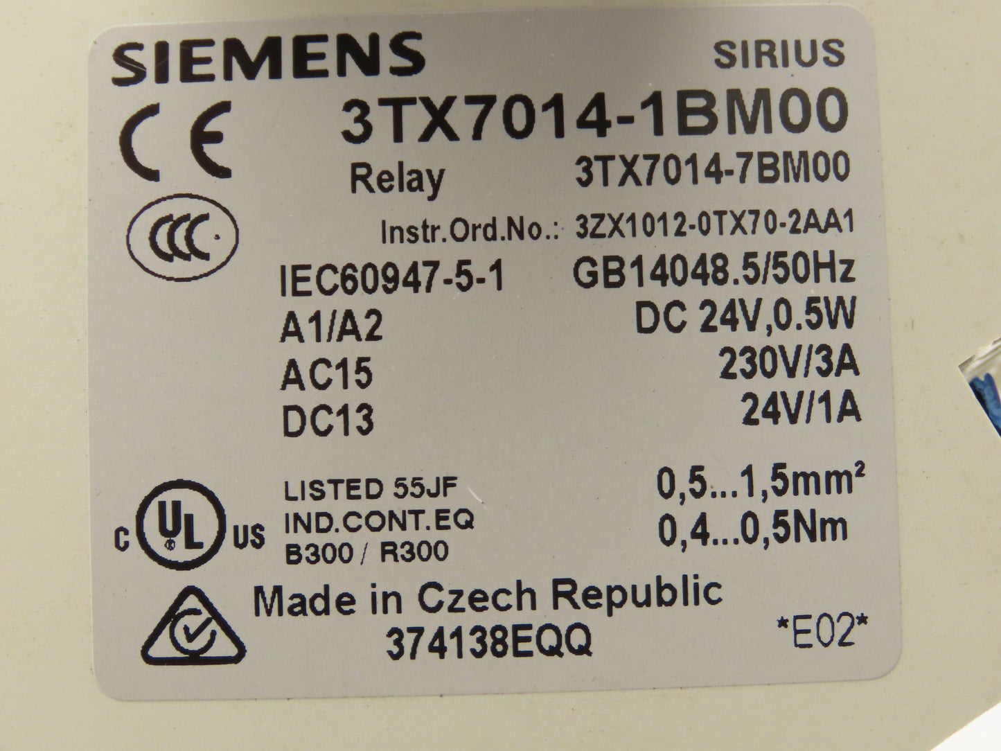 Siemens 3TX7014-1BM00 Relay DIN Rail Lot of 32