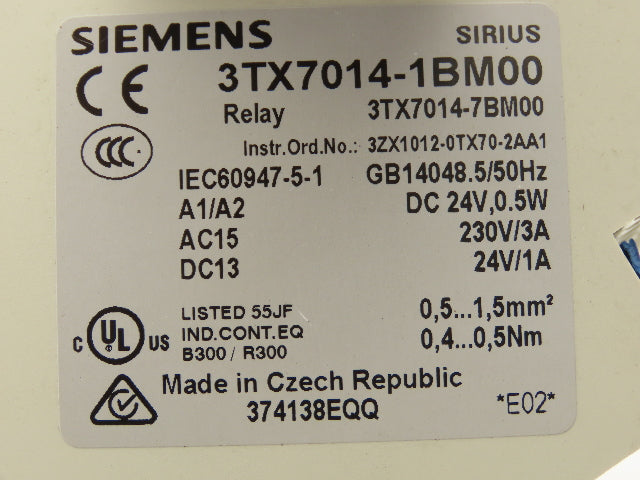 Siemens 3TX7014-1BM00 Relay DIN Rail Lot of 32