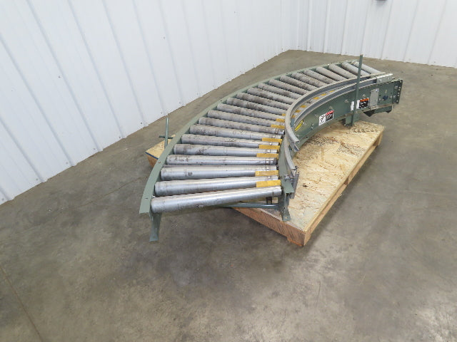 Hytrol 90° Curve Accumulation Roller Conveyor 24"W 21"BF Slave Belt Drive 82"L