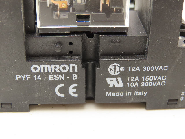 Omron MY4IN | PYF 14-ESN-B Relay | Base 24VDC Coil Lot of 15