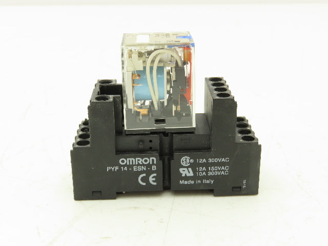 Omron MY4IN | PYF 14-ESN-B Relay | Base 24VDC Coil Lot of 15