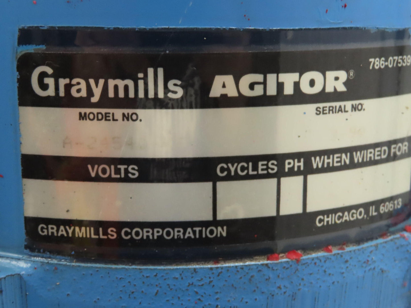 Graymills Superflo Agitator 1.5" Vertical Immersion Ink Tank Pump 2Hp 460V 3PH