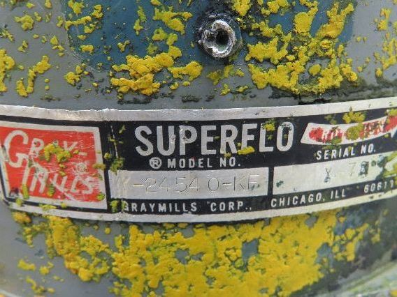 Graymills Superflo Agitator 1.5" Vertical Immersion Ink Tank Pump 2Hp 460V 3PH