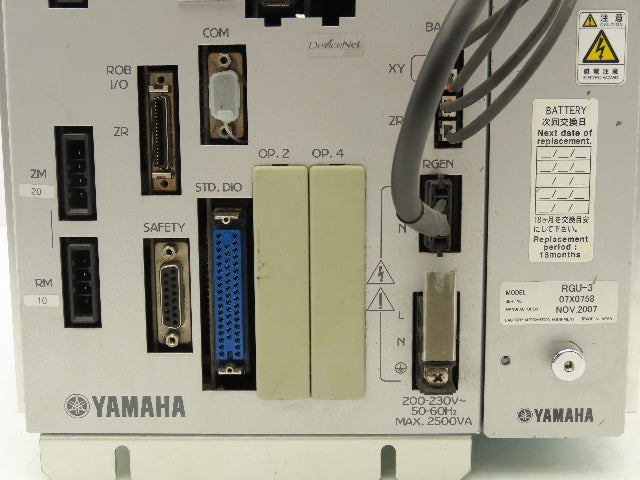 Yamaha RCX142 RGU-3 Robot Controller Factory Automation Equipment 230VAC