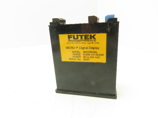 Futek MROHRHSG Micro-P Digital Display 120/240VAC Input 0/200mV=20,000 Range
