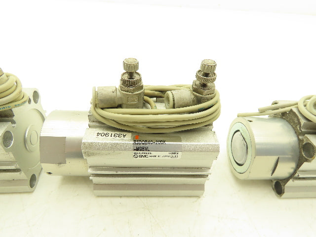 SMC RSDQB40-20DK-M9BVL Pneumatic Air Cylinder 40mm Bore 20mm Stroke Lot of 6