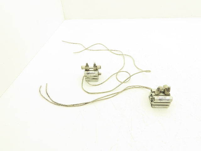 SMC CDQSWB20-5D-M9BVL Pneumatic Air Cylinder Double End 5mm Stroke Lot of 2