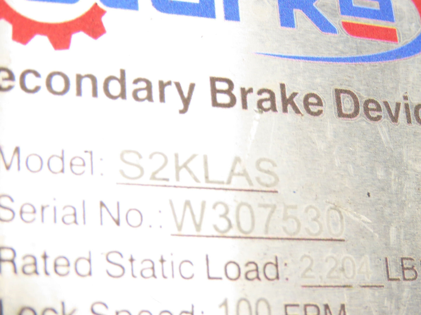 Starke S2KLAS Overspeed Secondary Brake Device 2204lb 100FPM Scaffold Protection