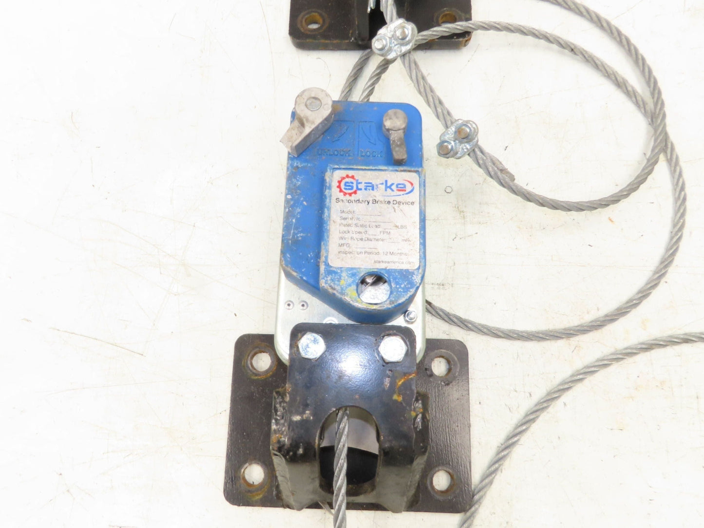 Starke S2KLAS Overspeed Secondary Brake Device 2204lb 100FPM Scaffold Protection