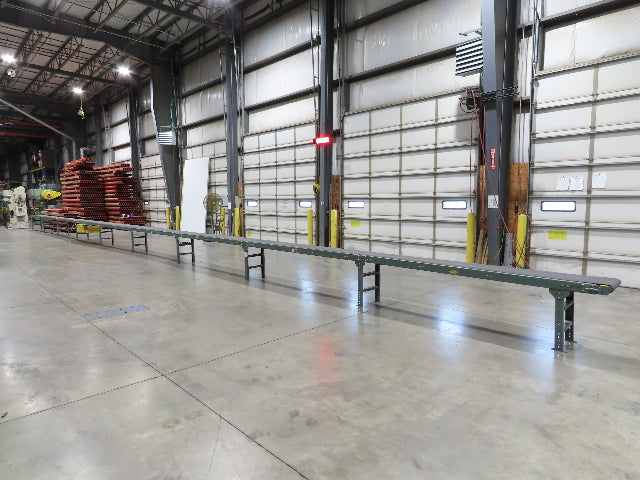 Hytrol 18"x 91' Slider Bed Conveyor 16" Belt 2Hp 230/460V Center Drive 52 FPM