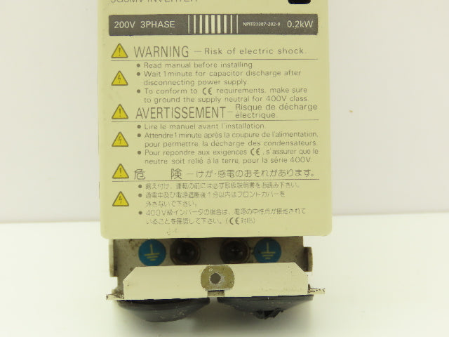 Omron 3G3MV-C2002 Sysdrive Variable Speed Inverter Drive VFD 1/4Hp 230V 3PH
