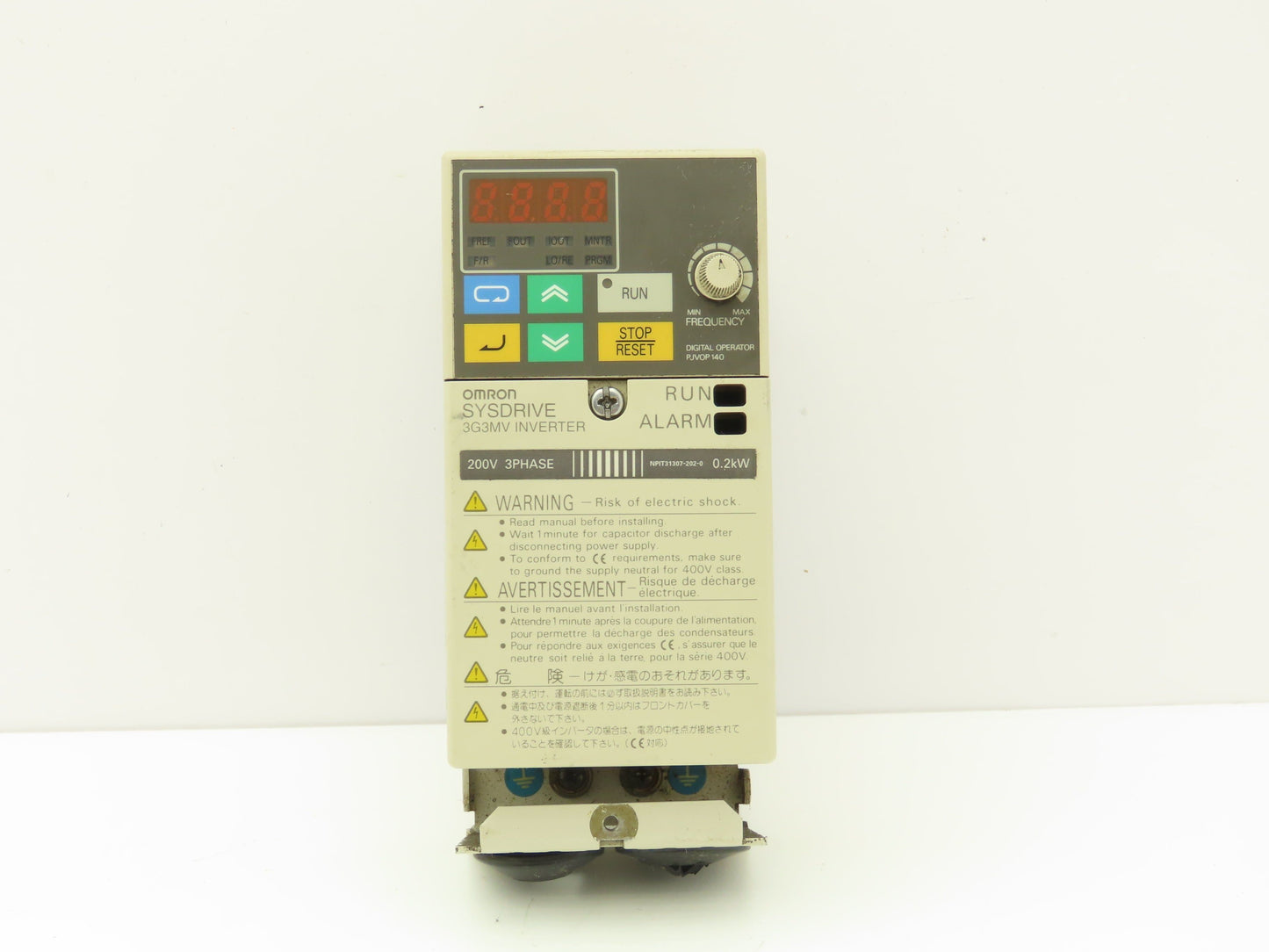 Omron 3G3MV-C2002 Sysdrive Variable Speed Inverter Drive VFD 1/4Hp 230V 3PH