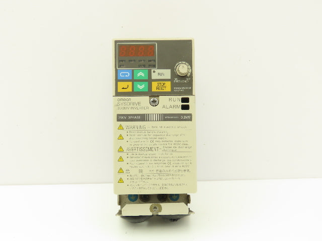 Omron 3G3MV-C2002 Sysdrive Variable Speed Inverter Drive VFD 1/4Hp 230V 3PH