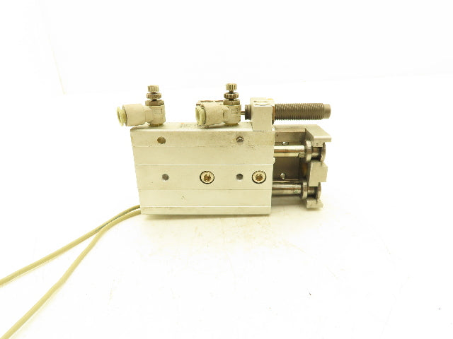 SMC MXQ20-40B Pneumatic Air Slide Table Cylinder w/Shock 20mm Bore 40mm Stroke