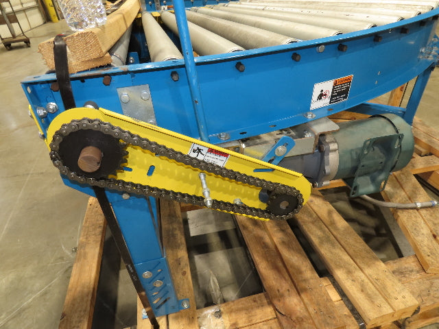 Hytrol 33"x 180° Curve Accumulation Roller Conveyor 30"BF .5Hp 460V Drive 75 FPM