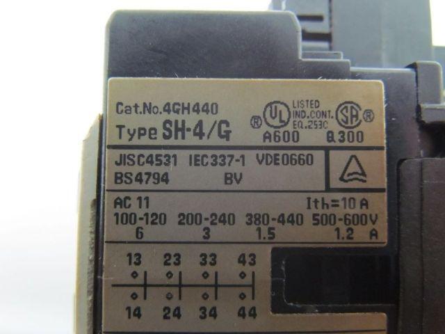 Fuji Electric SH-4/G 4GH440 4Pole 4-N.O. Contactor 24VDC Coil 6A@120V