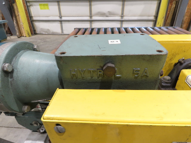 Hytrol Pallet Conveyor 2.5" Roller 51"BF x 5'L 460V Chain Drive 36 FPM 30-36"H