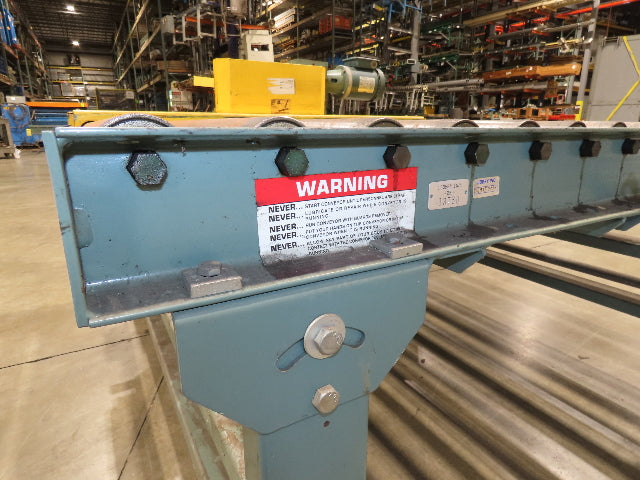 Hytrol Pallet Conveyor 2.5" Roller 51"BF x 5'L 460V Chain Drive 36 FPM 30-36"H