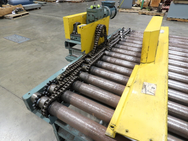 Hytrol Pallet Conveyor 2.5" Roller 51"BF x 5'L 460V Chain Drive 36 FPM 30-36"H