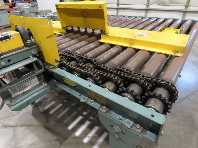 Hytrol Pallet Conveyor 2.5" Roller 51"BF x 5'L 460V Chain Drive 36 FPM 30-36"H