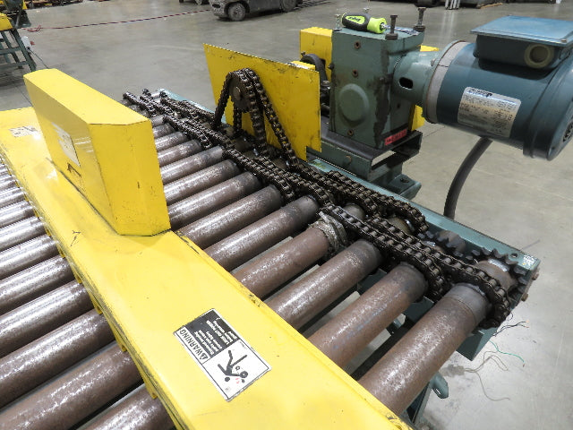 Hytrol Pallet Conveyor 2.5" Roller 51"BF x 5'L 460V Chain Drive 36 FPM 30-36"H