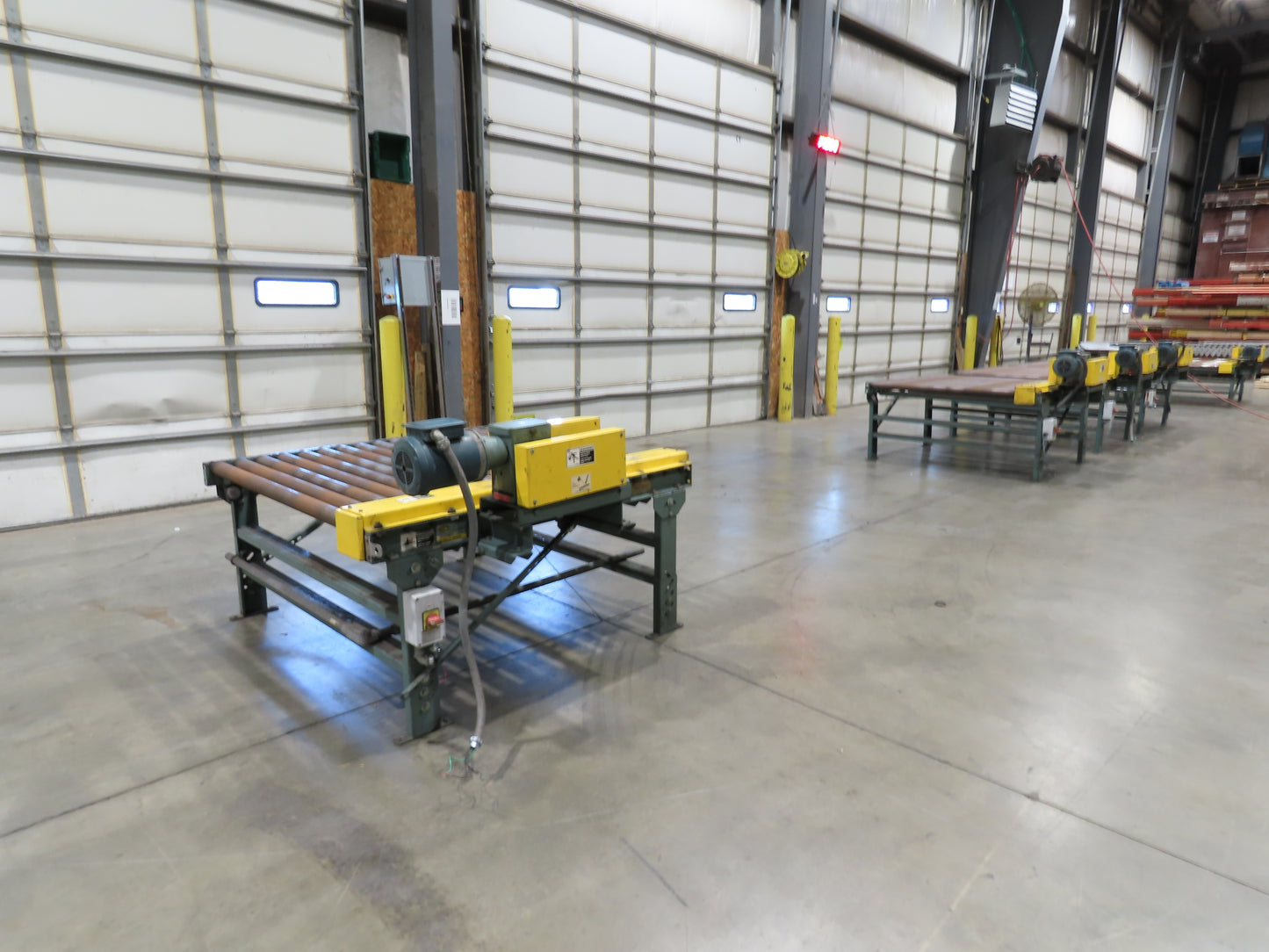 Hytrol Pallet Conveyor 2.5" Roller 51"BF x 5'L 460V Chain Drive 36 FPM 30-36"H