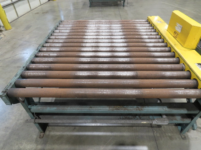Hytrol Pallet Conveyor 2.5" Roller 51"BF x 5'L 460V Chain Drive 36 FPM 30-36"H
