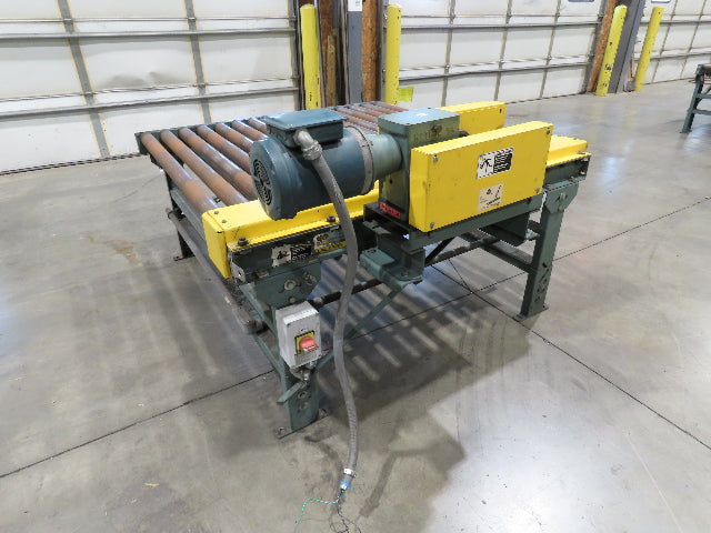 Hytrol Pallet Conveyor 2.5" Roller 51"BF x 5'L 460V Chain Drive 36 FPM 30-36"H