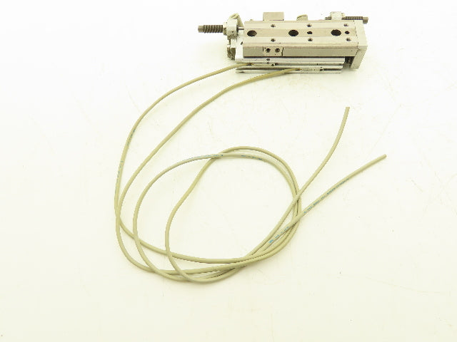 SMC MXQ12L-50B Pneumatic Air Slide Table Cylinder w/Shocks 12mm Bore 50mm Stroke