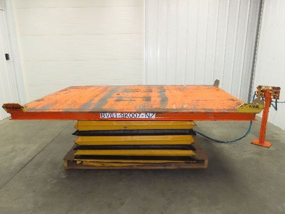 Air Pneumatic Scissor Lift Table 4000lb Cap 64x98" Swivel Top 24" Travel