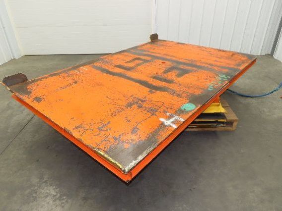 Air Pneumatic Scissor Lift Table 4000lb Cap 64x98" Swivel Top 24" Travel