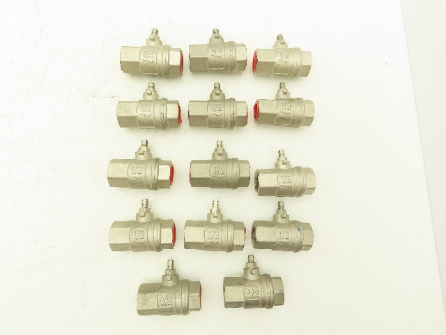 PN65 MS58 1/2" NPT Quarter 1/4 Turn Ball Valve No Handle Lot of 14