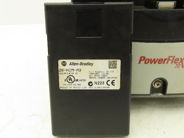 Allen Bradley 20AD5P0A0AYNNNC0 PowerFlex 70 Variable AC Drive VFD 3HP 480V 3PH