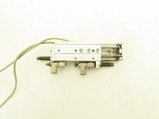 SMC MXQ8L-40B Pneumatic Air Slide Table Cylinder w/Shocks 8mm Bore 40mm Stroke