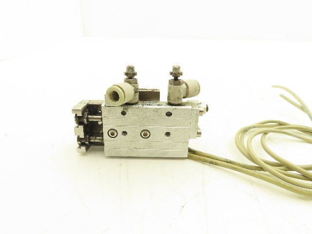 SMC MXQ8L-20C Pneumatic Air Slide Table Cylinder w/Stops 8mm Bore 20mm Stroke
