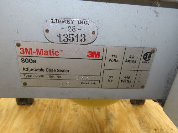3M-Matic 800A Carton Sealer Adjustable Case Sealing System 115V Top Bottom Taper