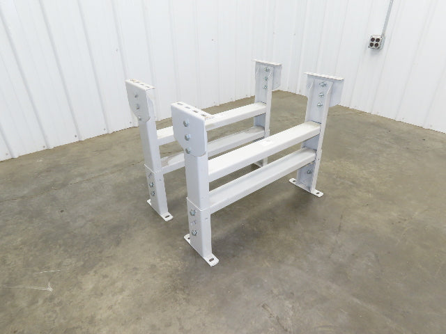 Hytrol HS-7 Conveyor Leg Floor Support 31"W Heavy Duty White 25-5/8-31-5/8"H