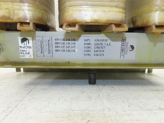 ABB 3HAB 2951-1 Transformer 2.5kVA 3PH 480-600V Input 67/110/230/246V Output