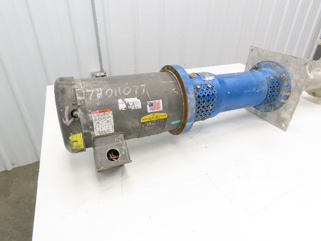Sanwa VM 25 Stainless Centrifugal Pump 1" Flanged 2Hp 460V 13 GPM Ext Shaft
