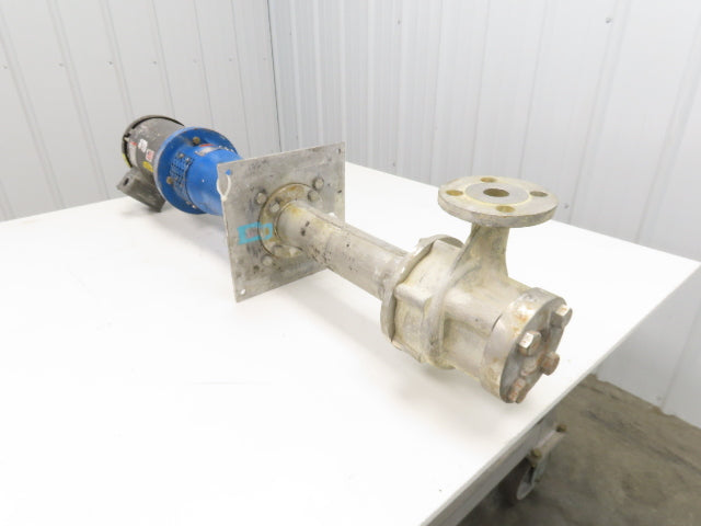 Sanwa VM 25 Stainless Centrifugal Pump 1" Flanged 2Hp 460V 13 GPM Ext Shaft