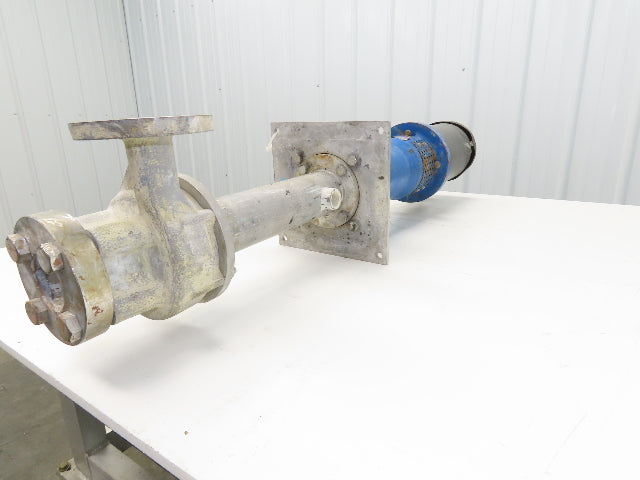 Sanwa VM 25 Stainless Centrifugal Pump 1" Flanged 2Hp 460V 13 GPM Ext Shaft