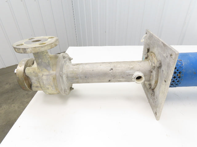 Sanwa VM 25 Stainless Centrifugal Pump 1" Flanged 2Hp 460V 13 GPM Ext Shaft